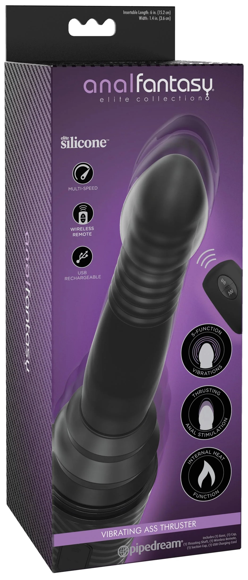 Vibrador Fantasy Elite Inalambrico Negro - imagen 1