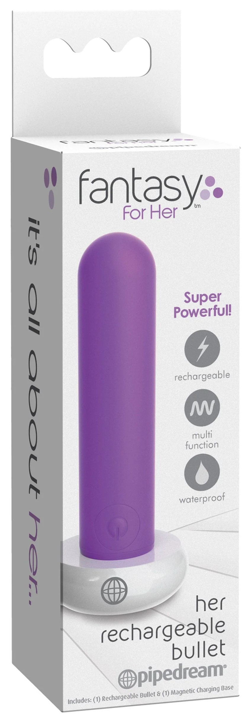 Vibrador Bala Recargable Para Ella Purpura - imagen 1
