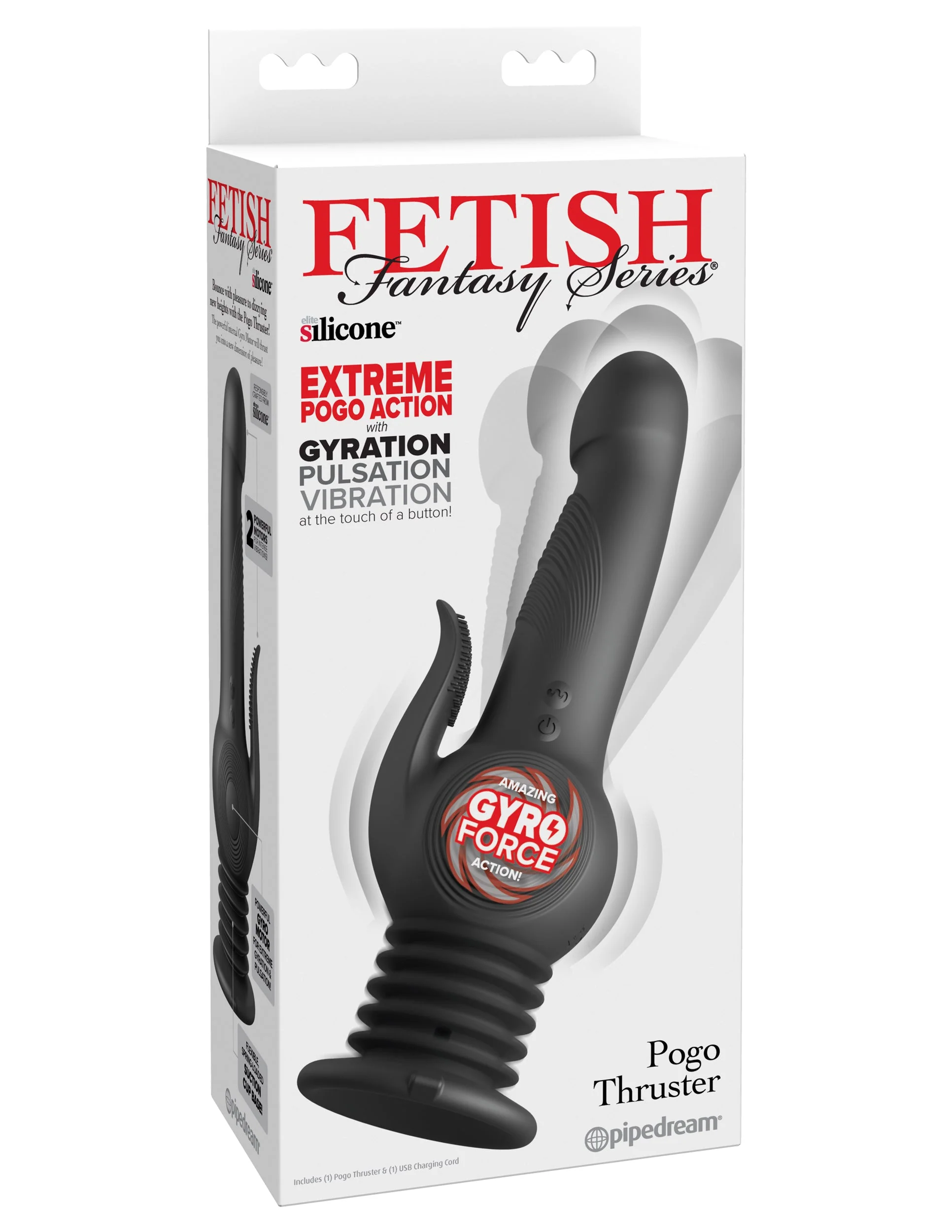Vibrador Extremo Pogo Action Fantasy Negro - imagen 2
