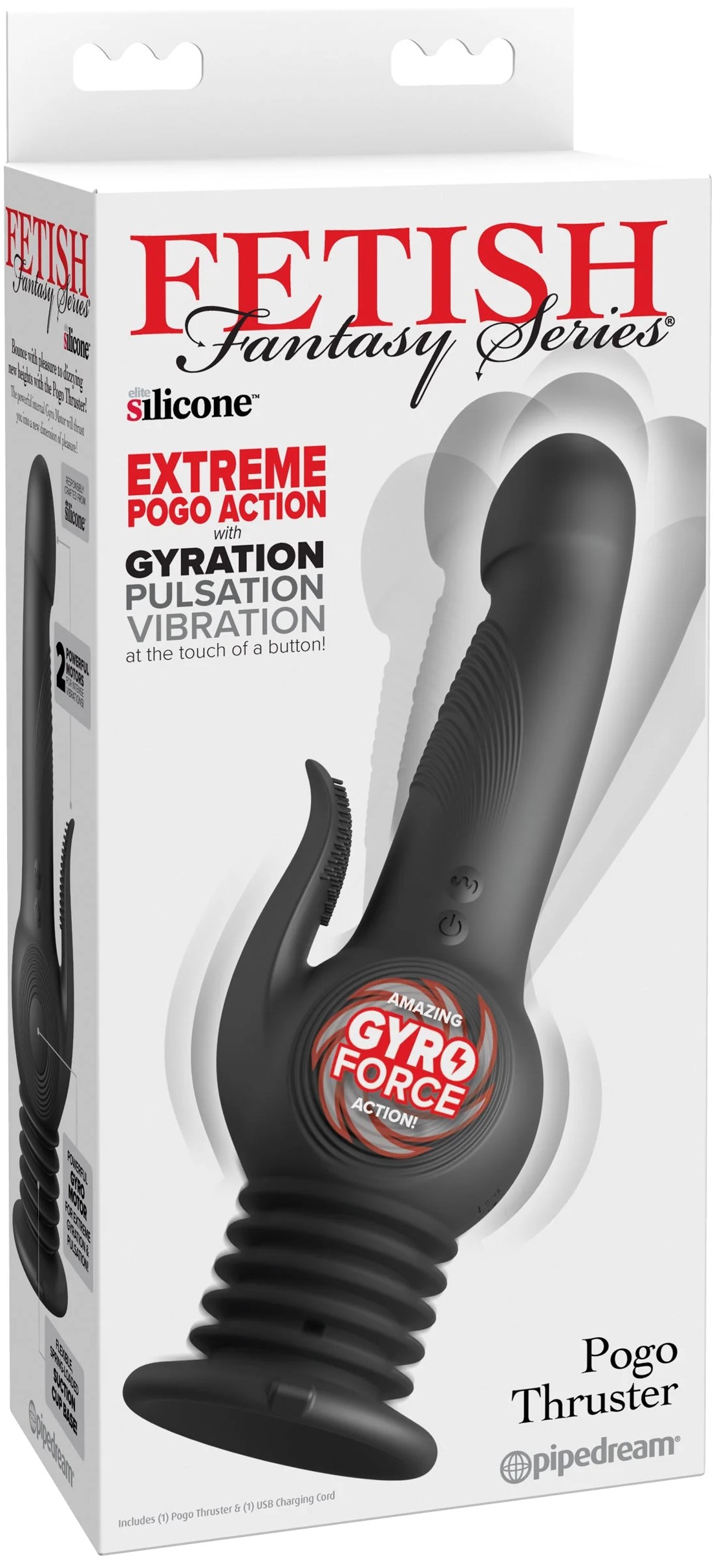 Vibrador Extremo Pogo Action Fantasy Negro - imagen 1