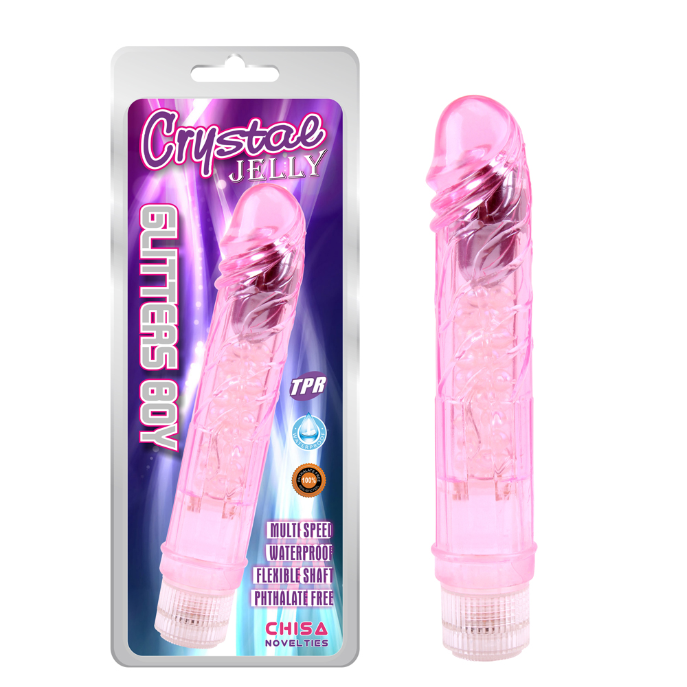 Vibrador Realista Jelly Glitters Boy - imagen 2