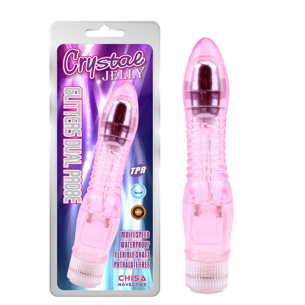 Vibrador Realista Jelly Glitters Dual Probe - imagen 2