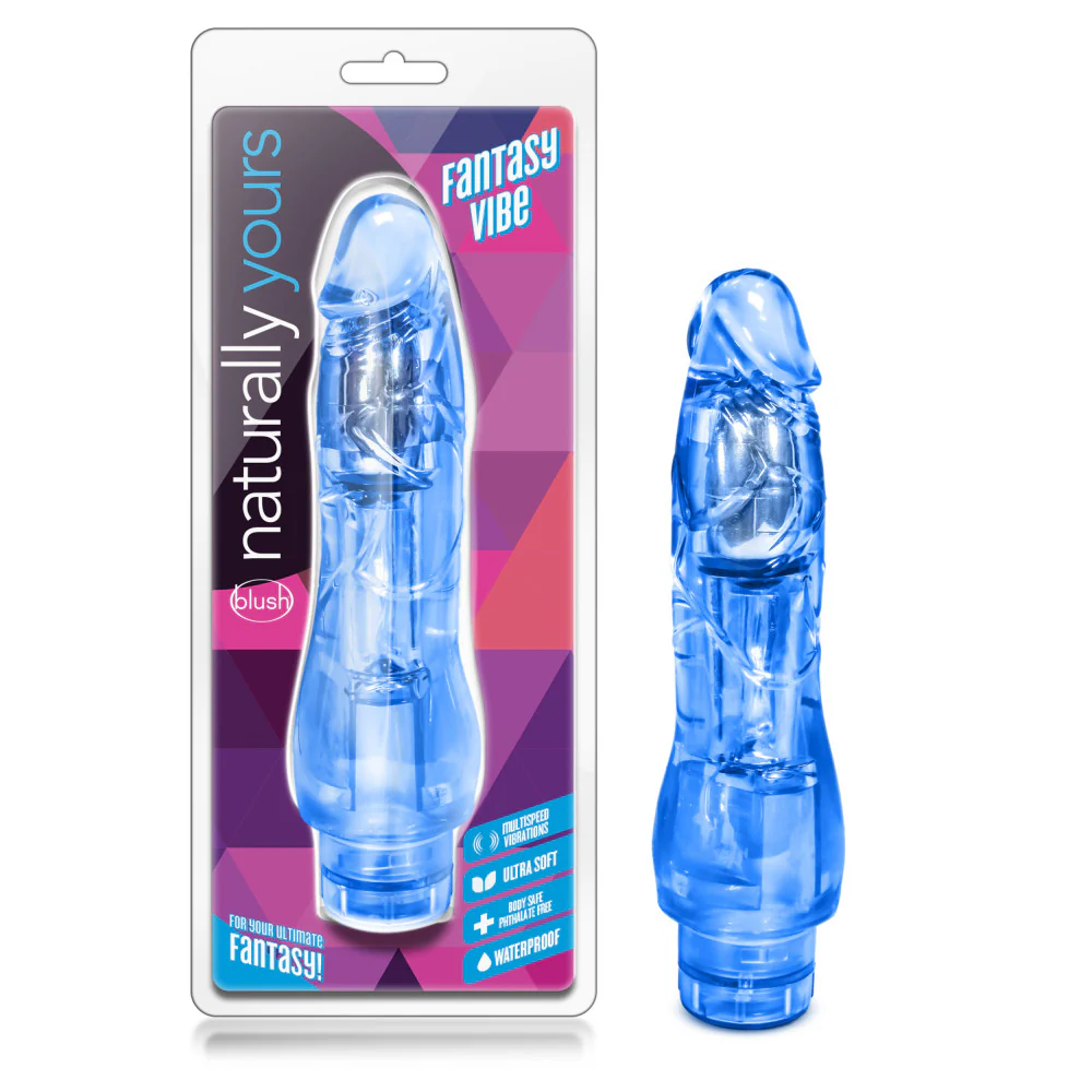 Vibrador Realista Naturally Fantasia Azul - imagen 2
