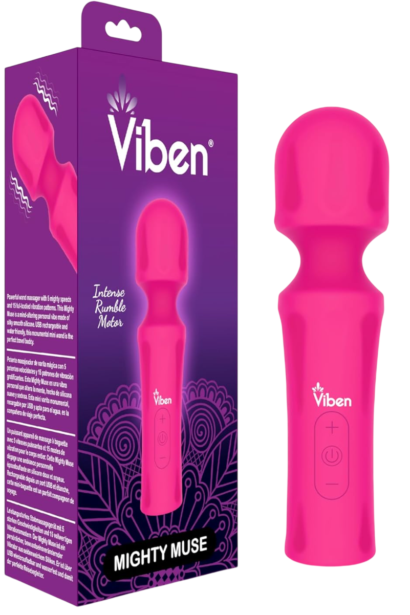Vibrador Clitoral Varita Masajeador Rosado Viben - imagen 1