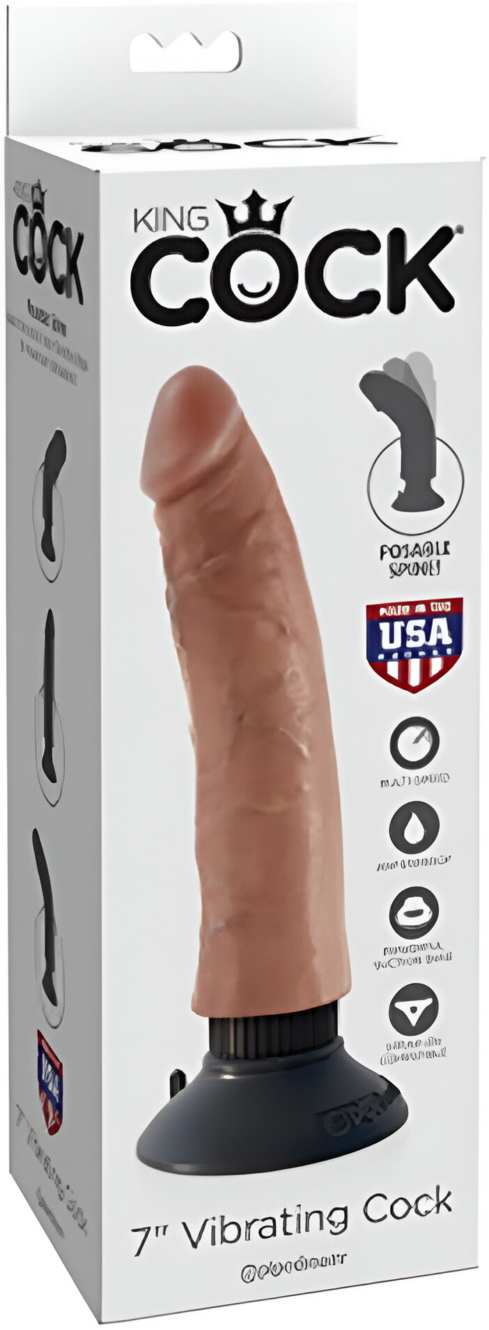 Vibrador Realista Xtreme King Cock 7 Bronceado - imagen 2