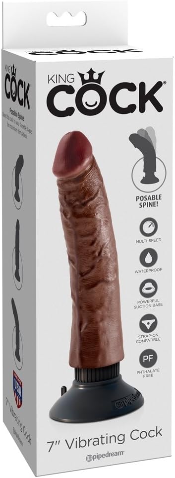 Vibrador Realista King Cock # 7 Marron - imagen 2